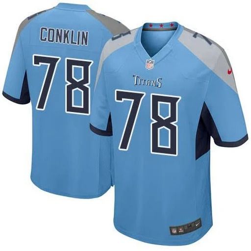 Men Tennessee Titans #78 Jack Conklin Nike Light Blue Game NFL Jersey->tennessee titans->NFL Jersey